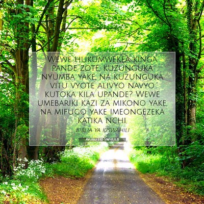 Picture 07 - Ayubu 1:10 SWHULB - Wewe hukumwekea kinga pande zote, kuzunguka - Bible Verse Picture