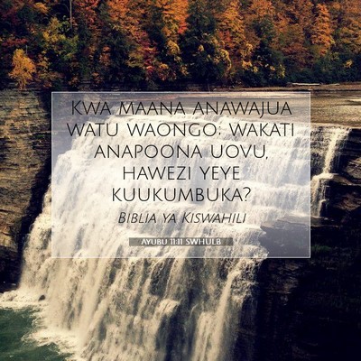 Picture 07 - Ayubu 11:11 SWHULB - Kwa maana anawajua watu waongo; wakati anapoona - Bible Verse Picture