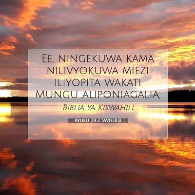 Picture 07 - Ayubu 29:2 SWHULB - Ee, ningekuwa kama nilivyokuwa miezi iliyopita - Bible Verse Picture
