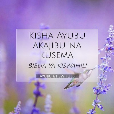 Picture 07 - Ayubu 6:1 SWHULB - Kisha Ayubu akajibu na - Bible Verse Picture