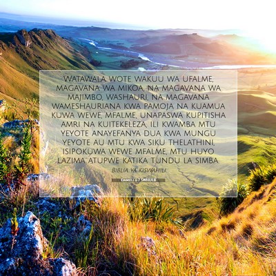 Picture 07 - Danieli 6:7 SWHULB - Watawala wote wakuu wa ufalme, magavana wa mikoa, - Bible Verse Picture