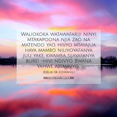 Picture 07 - Ezekieli 14:23 SWHULB - Waliokoka watawafariji ninyi mtakapoona njia zao - Bible Verse Picture