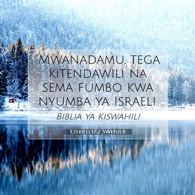 Picture 07 - Ezekieli 17:2 SWHULB - “Mwanadamu, tega kitendawili na sema fumbo kwa - Bible Verse Picture