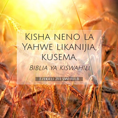 Picture 07 - Ezekieli 21:1 SWHULB - Kisha neno la Yahwe likanijia, - Bible Verse Picture