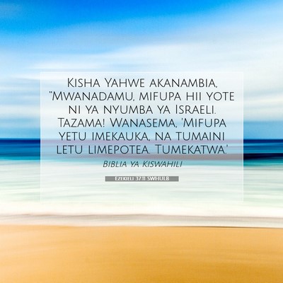 Picture 07 - Ezekieli 37:11 SWHULB - Kisha Yahwe akanambia, “Mwanadamu, mifupa hii - Bible Verse Picture