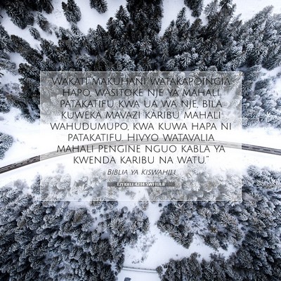 Picture 07 - Ezekieli 42:14 SWHULB - Wakati makuhani watakapoingia hapo, wasitoke nje - Bible Verse Picture