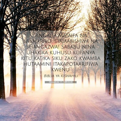 Picture 07 - Habakuki 1:5 SWHULB - “Angalia mataifa na uwajaribu; stajaabishwa na - Bible Verse Picture
