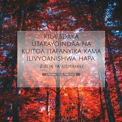 Picture 07 - Hesabu 15:12 SWHULB - Kila sdaka utakayoindaa na kuitoa itafanyika kama - Bible Verse Picture