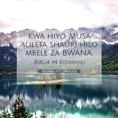Picture 07 - Hesabu 27:5 SWHULB - Kwa hiyo Musa alileta shauri hilo mbele za - Bible Verse Picture