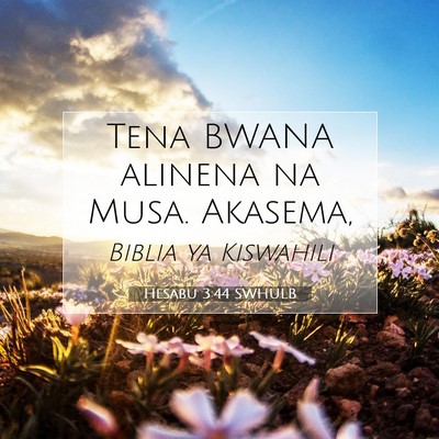Picture 07 - Hesabu 3:44 SWHULB - Tena BWANA alinena na Musa. - Bible Verse Picture