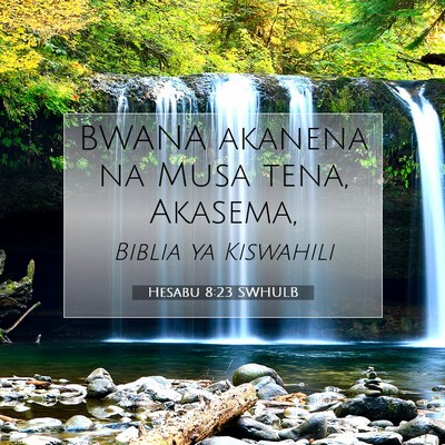 Picture 07 - Hesabu 8:23 SWHULB - BWANA akanena na Musa tena, - Bible Verse Picture