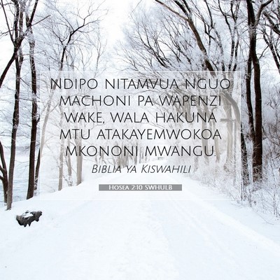 Picture 07 - Hosea 2:10 SWHULB - Ndipo nitamvua nguo machoni pa wapenzi wake, wala - Bible Verse Picture