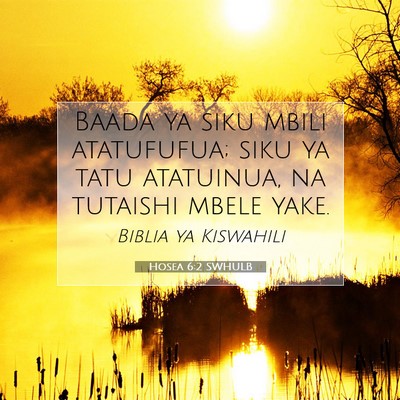 Picture 07 - Hosea 6:2 SWHULB - Baada ya siku mbili atatufufua; siku ya tatu - Bible Verse Picture