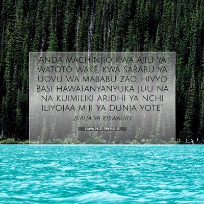 Picture 07 - Isaya 14:21 SWHULB - Anda machinjio kwa ajili ya watoto wake, kwa - Bible Verse Picture