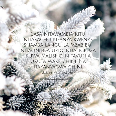 Picture 07 - Isaya 5:5 SWHULB - Sasa nitawambia kitu nitakacho kifanya kwenye - Bible Verse Picture