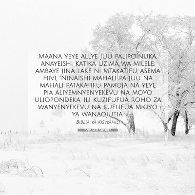 Picture 07 - Isaya 57:15 SWHULB - Maana yeye allye juu palipoinuka, anayeishi - Bible Verse Picture