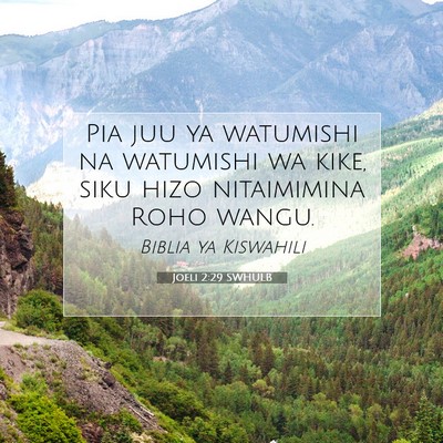 Picture 07 - Joeli 2:29 SWHULB - Pia juu ya watumishi na watumishi wa kike, siku - Bible Verse Picture