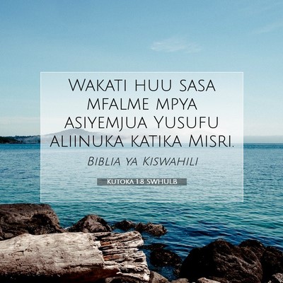Picture 07 - Kutoka 1:8 SWHULB - Wakati huu sasa mfalme mpya asiyemjua Yusufu - Bible Verse Picture