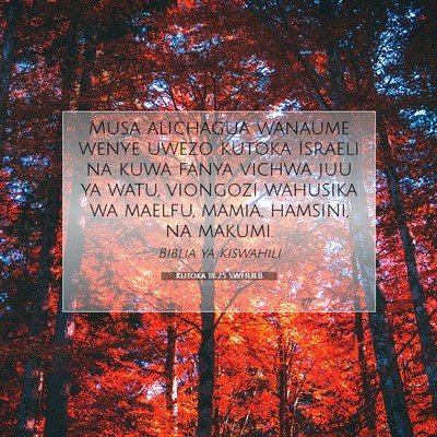 Picture 07 - Kutoka 18:25 SWHULB - Musa alichagua wanaume wenye uwezo kutoka Israeli - Bible Verse Picture
