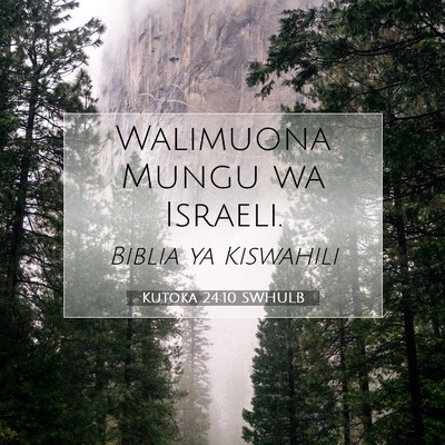 Picture 07 - Kutoka 24:10 SWHULB - Walimuona Mungu wa - Bible Verse Picture