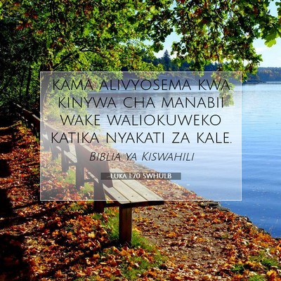 Picture 07 - Luka 1:70 SWHULB - kama alivyosema kwa kinywa cha manabii wake - Bible Verse Picture