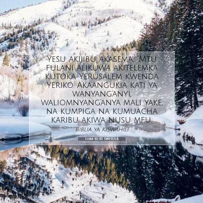 Picture 07 - Luka 10:30 SWHULB - Yesu akijibu akasema, “Mtu fulani alikuwa - Bible Verse Picture