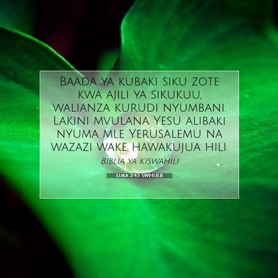 Picture 07 - Luka 2:43 SWHULB - Baada ya kubaki siku zote kwa ajili ya sikukuu, - Bible Verse Picture