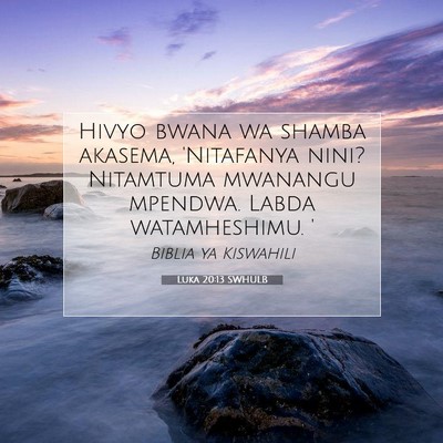 Picture 07 - Luka 20:13 SWHULB - Hivyo bwana wa shamba akasema, 'Nitafanya nini? - Bible Verse Picture