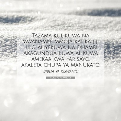 Picture 07 - Luka 7:37 SWHULB - Tazama kulikuwa na mwanamke mmoja katika jiji - Bible Verse Picture