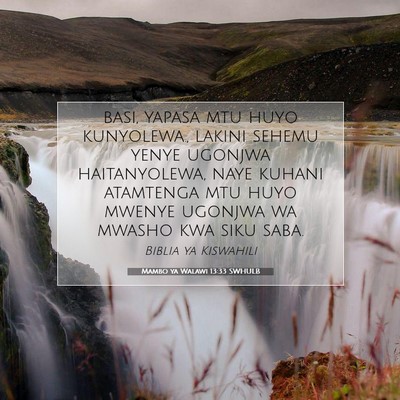 Picture 07 - Mambo ya Walawi 13:33 SWHULB - basi, yapasa mtu huyo kunyolewa., lakini sehemu - Bible Verse Picture