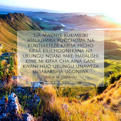 Picture 07 - Mambo ya Walawi 13:52 SWHULB - Na mwenye kukimiliki atalazimika kukichoma na - Bible Verse Picture