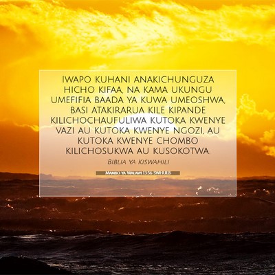 Picture 07 - Mambo ya Walawi 13:56 SWHULB - Iwapo kuhani anakichunguza hicho kifaa, na kama - Bible Verse Picture