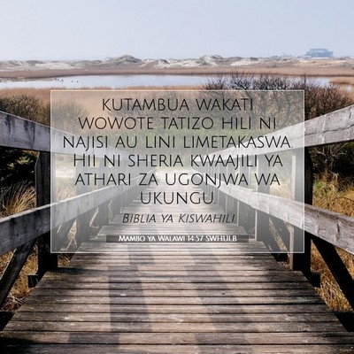 Picture 07 - Mambo ya Walawi 14:57 SWHULB - kutambua wakati wowote tatizo hili ni najisi au - Bible Verse Picture