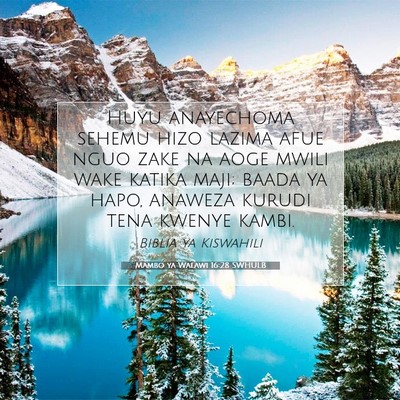 Picture 07 - Mambo ya Walawi 16:28 SWHULB - Huyu anayechoma sehemu hizo lazima afue nguo zake - Bible Verse Picture