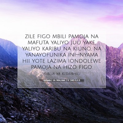 Picture 07 - Mambo ya Walawi 7:4 SWHULB - zile figo mbili pamoja na mafuta yaliyo juu yake, - Bible Verse Picture