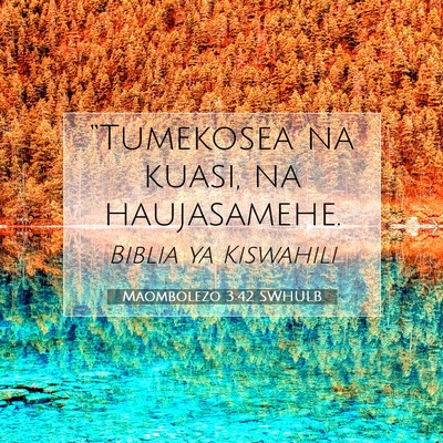 Picture 07 - Maombolezo 3:42 SWHULB - “Tumekosea na kuasi, na - Bible Verse Picture