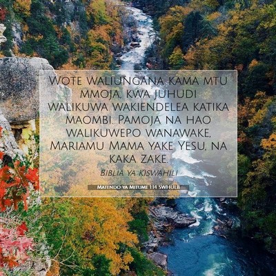 Picture 07 - Matendo ya Mitume 1:14 SWHULB - Wote waliungana kama mtu mmoja, kwa juhudi - Bible Verse Picture