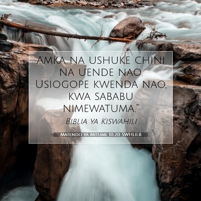 Picture 07 - Matendo ya Mitume 10:20 SWHULB - Amka na ushuke chini na uende nao. Usiogope - Bible Verse Picture