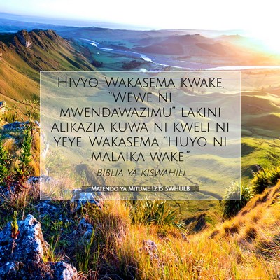 Picture 07 - Matendo ya Mitume 12:15 SWHULB - Hivyo, Wakasema kwake, “Wewe ni mwendawazimu” - Bible Verse Picture