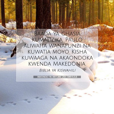 Picture 07 - Matendo ya Mitume 20:1 SWHULB - Baada ya ghasia kumalizika, Paulo aliwaita - Bible Verse Picture