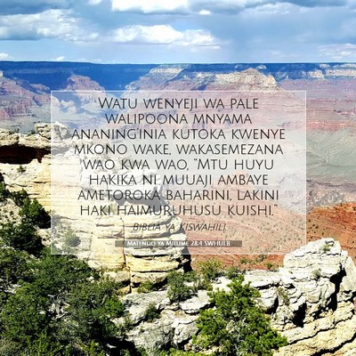 Picture 07 - Matendo ya Mitume 28:4 SWHULB - Watu wenyeji wa pale walipoona mnyama - Bible Verse Picture