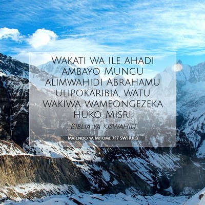 Picture 07 - Matendo ya Mitume 7:17 SWHULB - Wakati wa ile ahadi ambayo Mungu alimwahidi - Bible Verse Picture