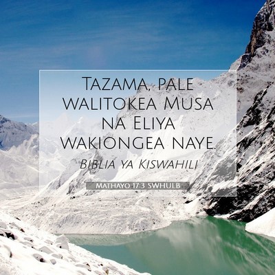 Picture 07 - Mathayo 17:3 SWHULB - Tazama, pale walitokea Musa na Eliya wakiongea - Bible Verse Picture