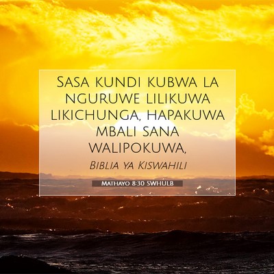Picture 07 - Mathayo 8:30 SWHULB - Sasa kundi kubwa la nguruwe lilikuwa likichunga, - Bible Verse Picture