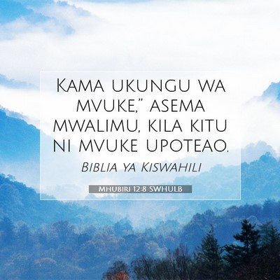 Picture 07 - Mhubiri 12:8 SWHULB - Kama ukungu wa mvuke,” asema mwalimu, kila kitu - Bible Verse Picture