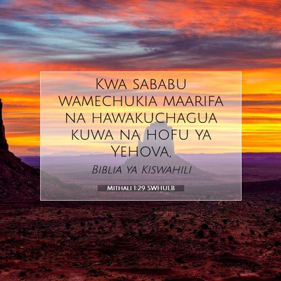 Picture 07 - Mithali 1:29 SWHULB - Kwa sababu wamechukia maarifa na hawakuchagua - Bible Verse Picture