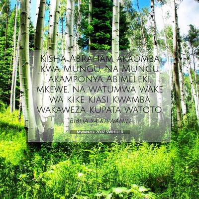 Picture 07 - Mwanzo 20:17 SWHULB - Kisha Abraham akaomba kwa Mungu, Na Mungu - Bible Verse Picture