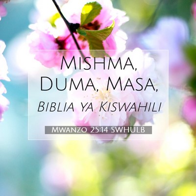 Picture 07 - Mwanzo 25:14 SWHULB - Mishma, Duma, - Bible Verse Picture