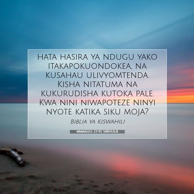 Picture 07 - Mwanzo 27:45 SWHULB - hata hasira ya ndugu yako itakapokuondokea, na - Bible Verse Picture