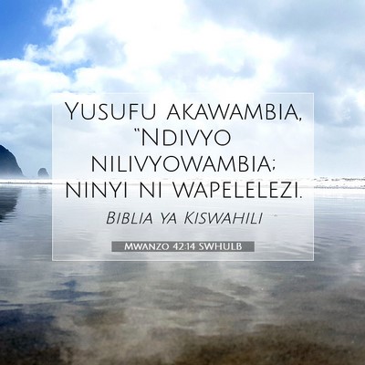 Picture 07 - Mwanzo 42:14 SWHULB - Yusufu akawambia, “Ndivyo nilivyowambia; ninyi - Bible Verse Picture